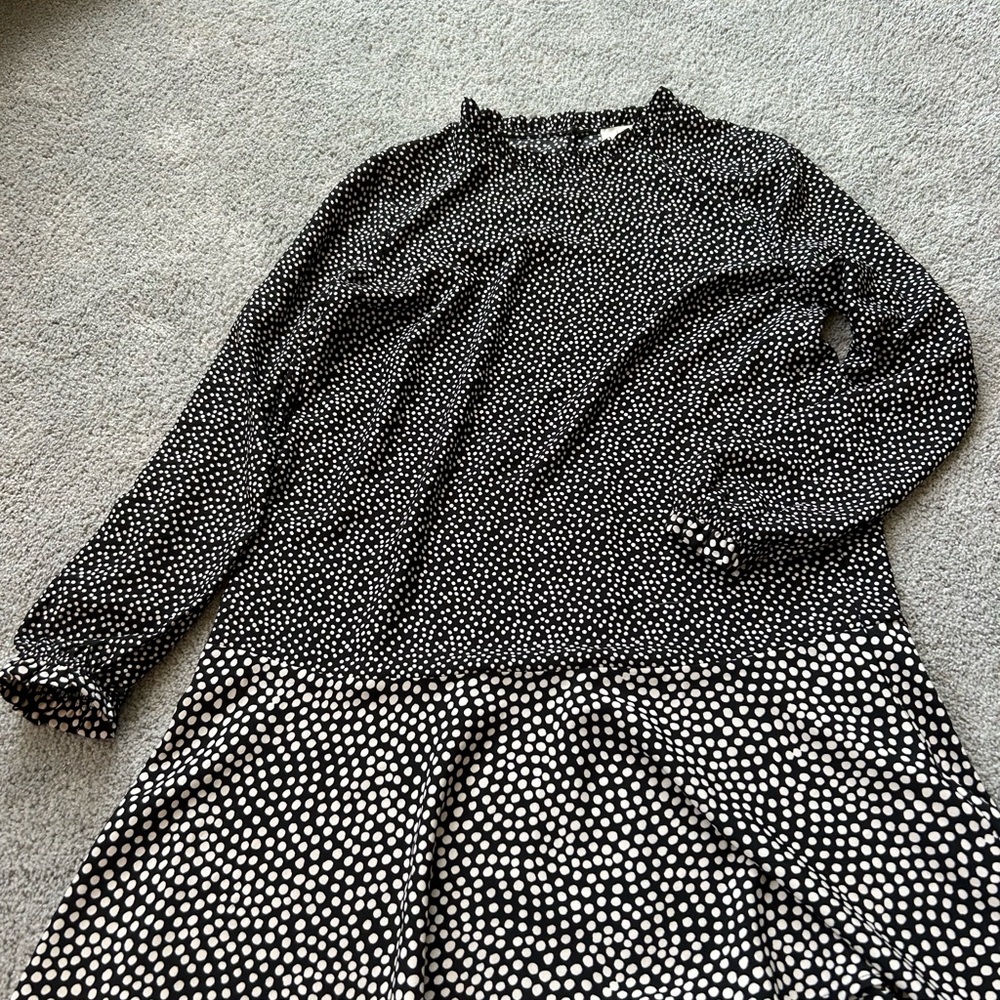 LOFT Black and White Polka Dot Tunic